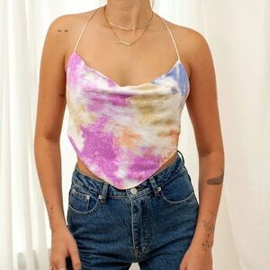 Tie Dye Open Back Top